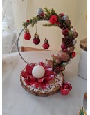 Centrotavola portacandela per natale con led